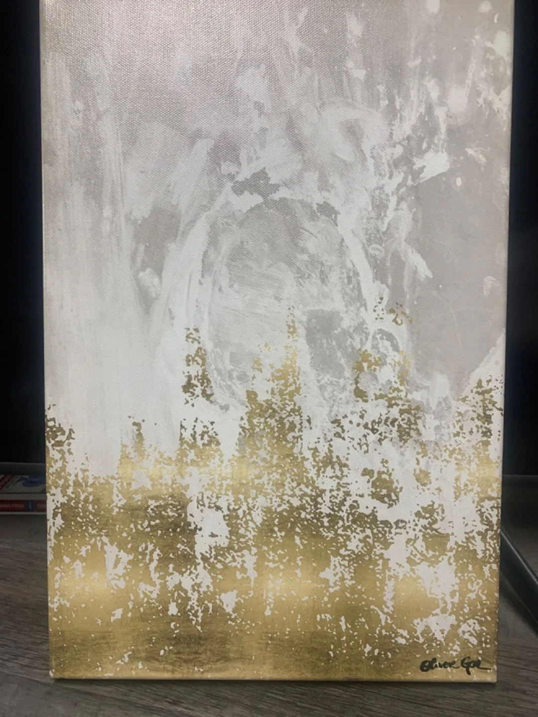 Abstract Painting - Gold & White thumbnail