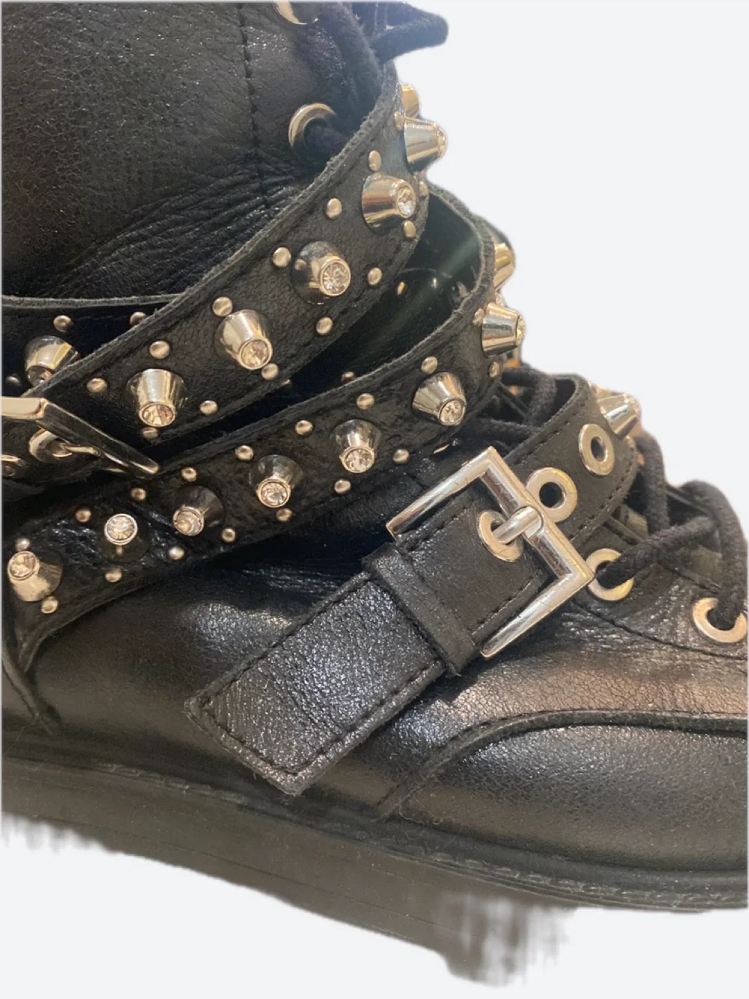 MOVING!!! Zara Basic Black Studded Boots - Size 37 image indicator(2)