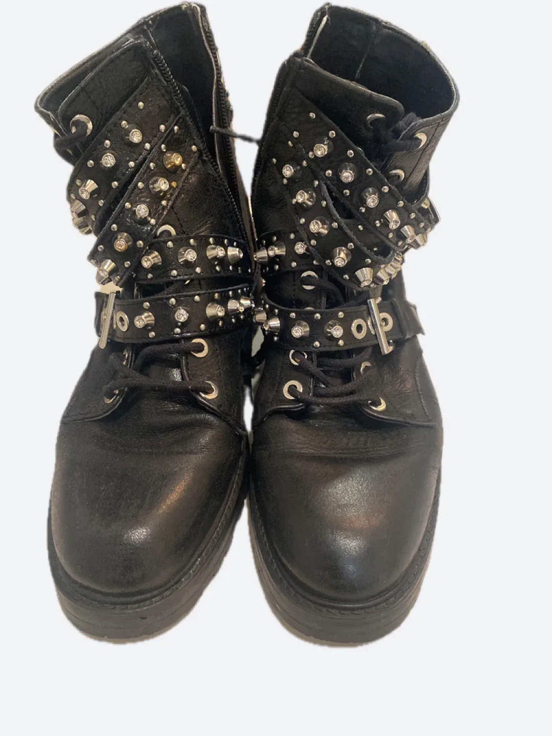 MOVING!!! Zara Basic Black Studded Boots - Size 37 image indicator(3)