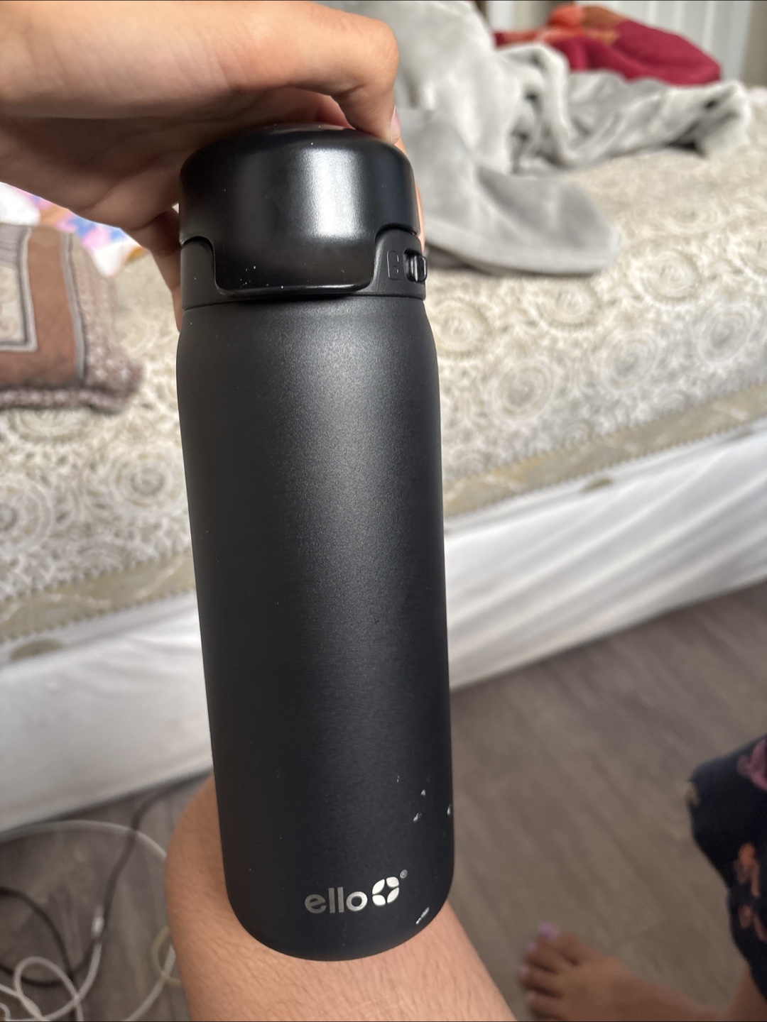 Ello Black Water Bottle