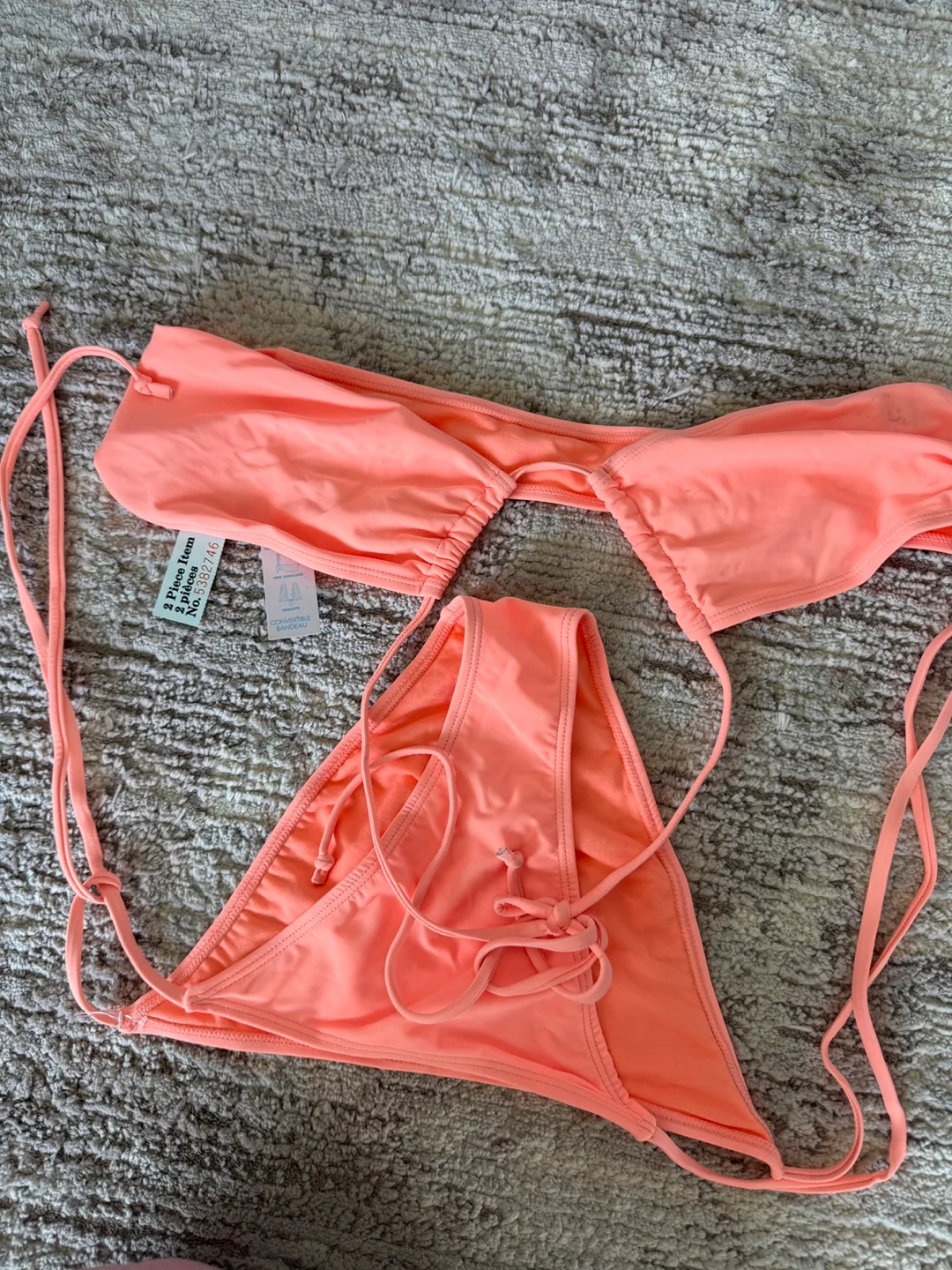 Pink 2-Piece Peach Bikini Set thumbnail