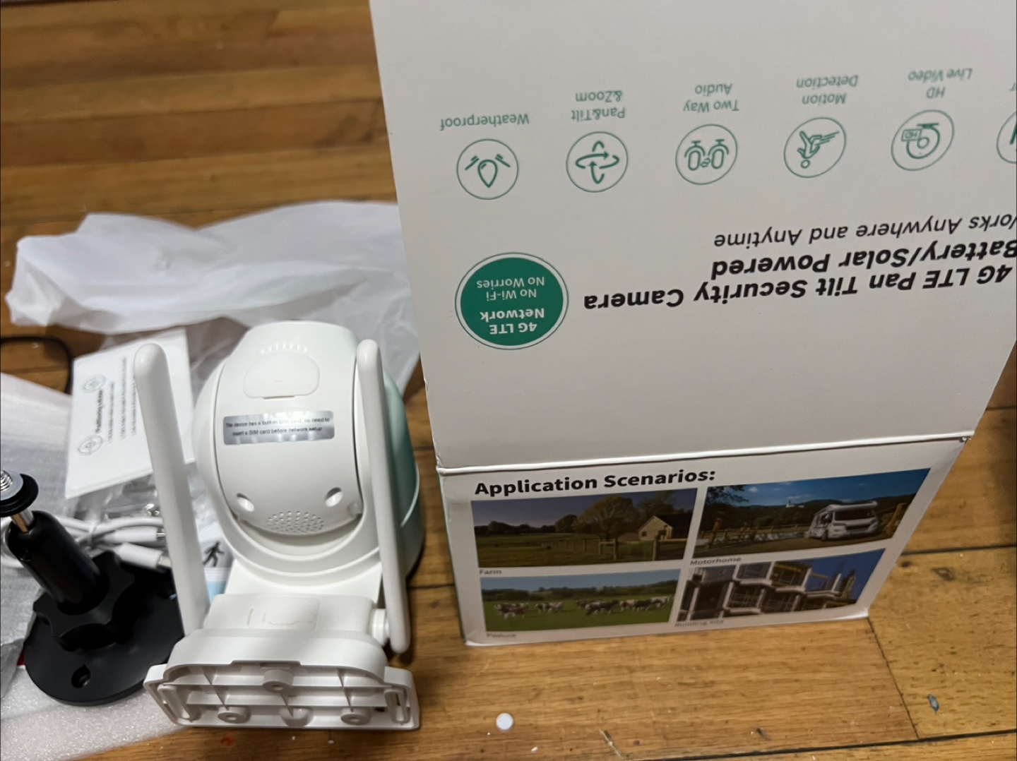 4G LTE Pan Tilt Security Camera, Battery/Solar Powered - photo 2