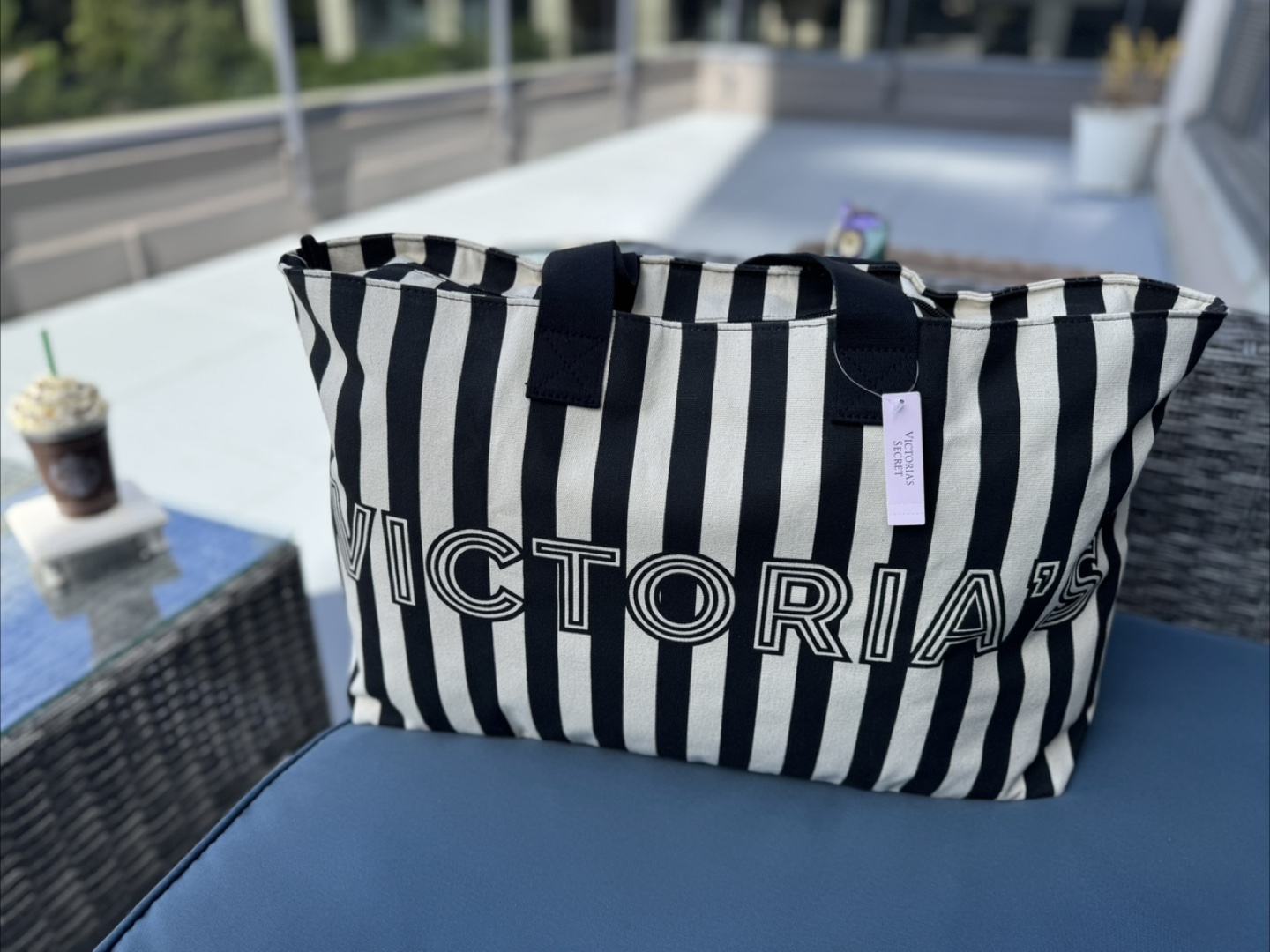 Victoria's Secret Striped Tote Bag - New - photo 3