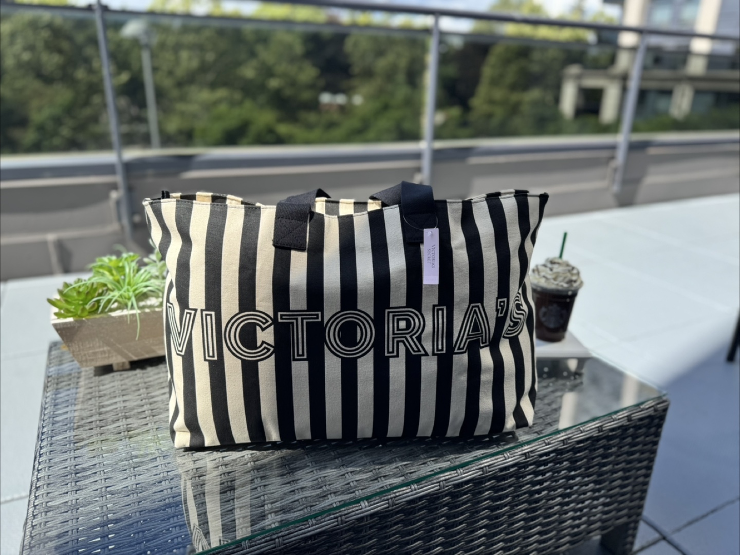 Victoria's Secret Striped Tote Bag - New - photo 2