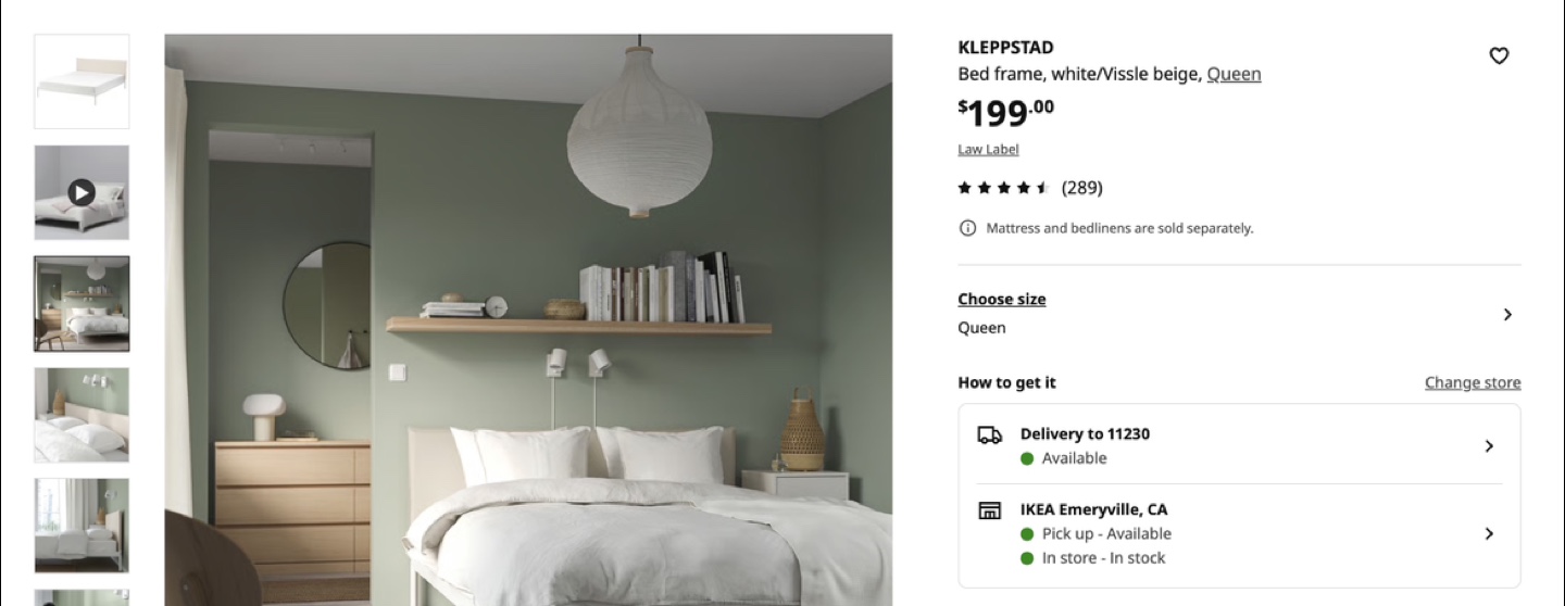 IKEA KLEPPSTAD Queen Bed Frame - photo 2
