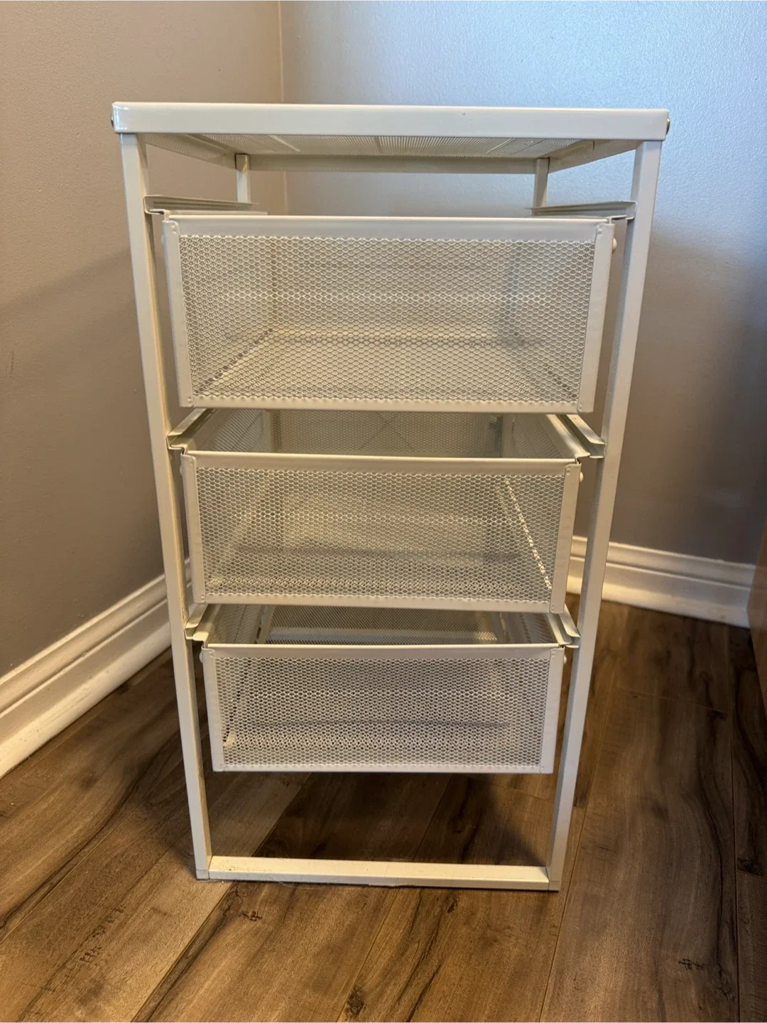 IKEA White Metal Storage Cart