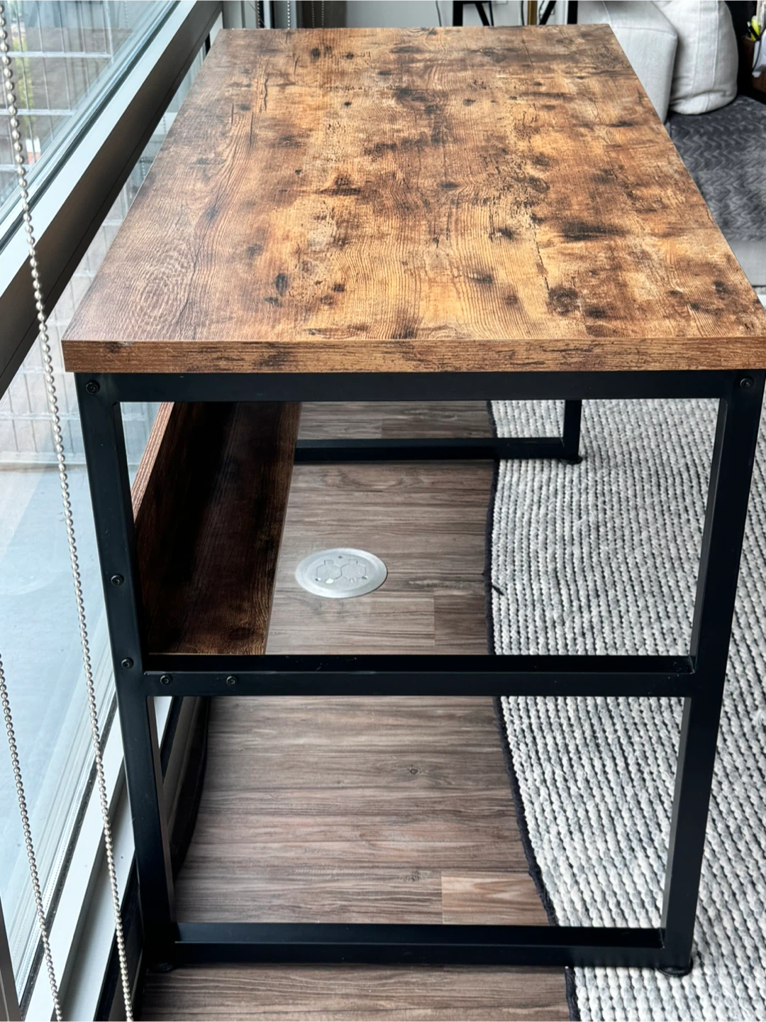 Wood and Metal Desk
