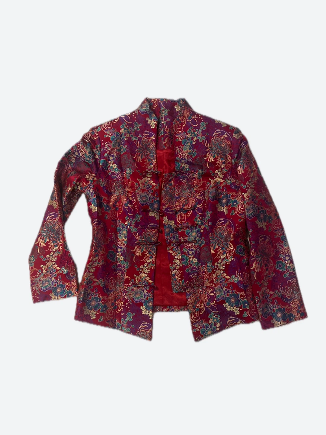 Floral Patterned Red Jacket