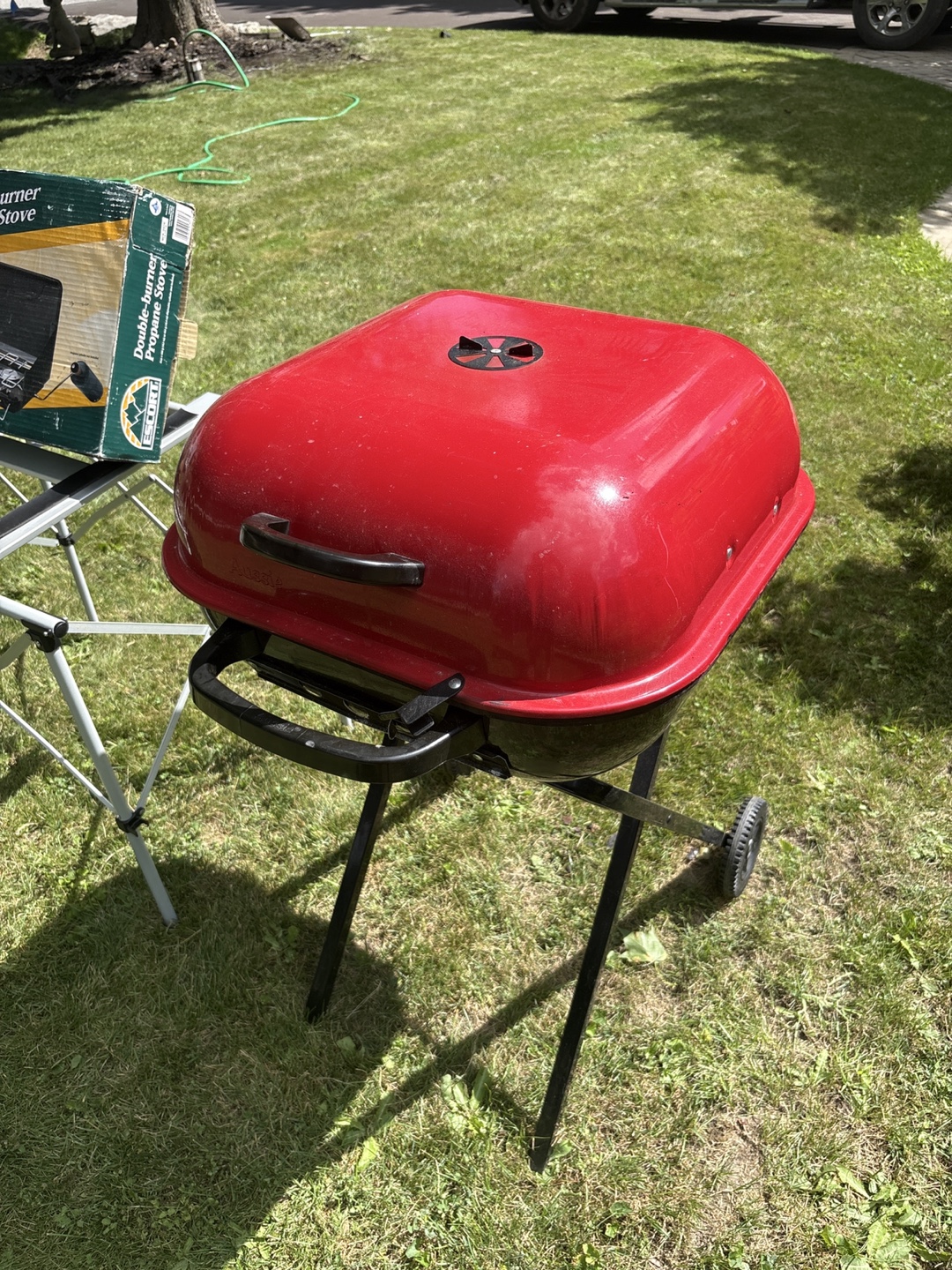 Outdoor camping kitchen used