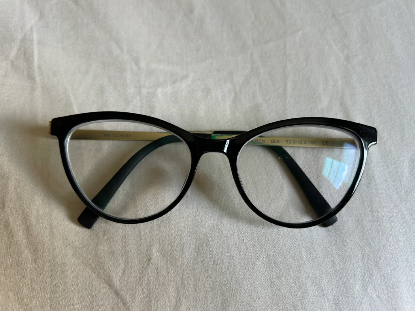 be bio eyes WREN Black Glasses 52-16-140 thumbnail
