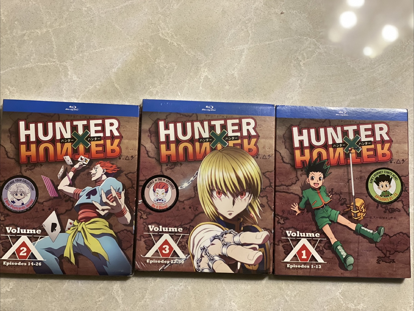 Hunter x Hunter Blu-ray Volumes 1, 2, 3