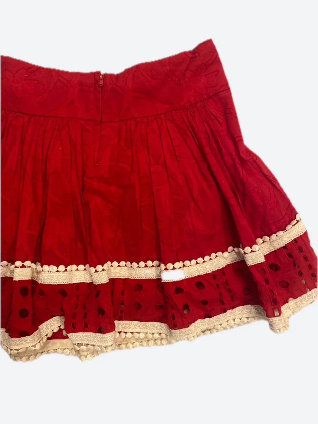 Red Skirt with White Trim size Small image indicator(3)