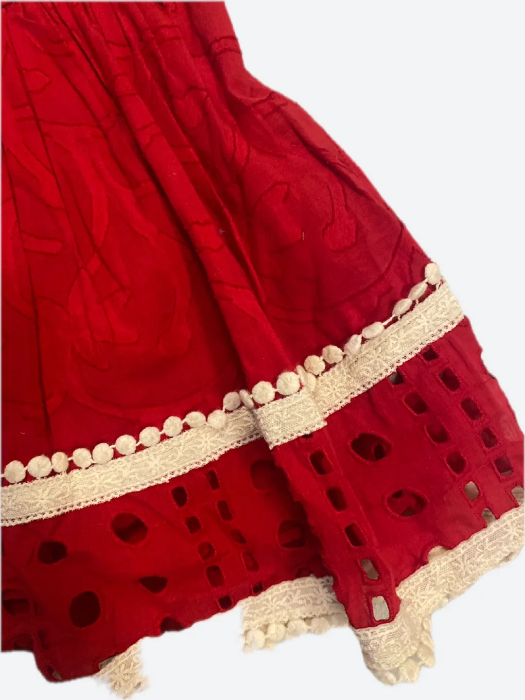 Red Skirt with White Trim size Small image indicator(4)