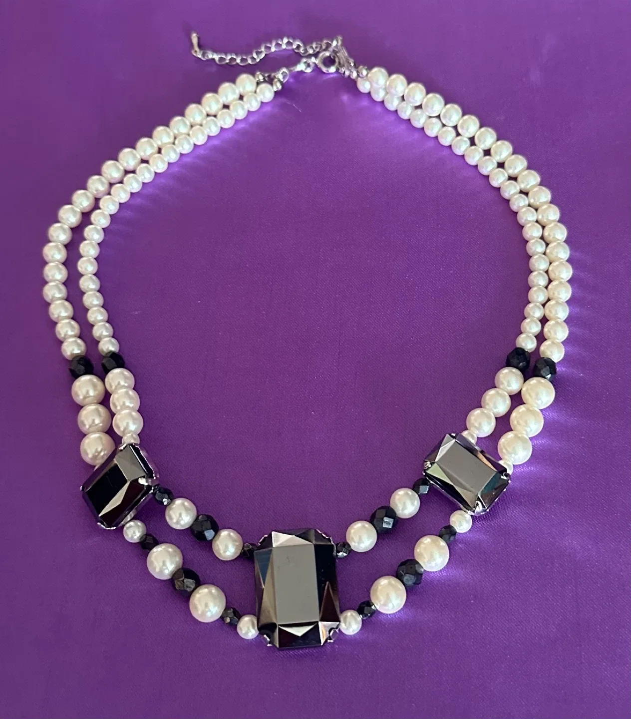 Vintage Double Strand Choker Necklace thumbnail
