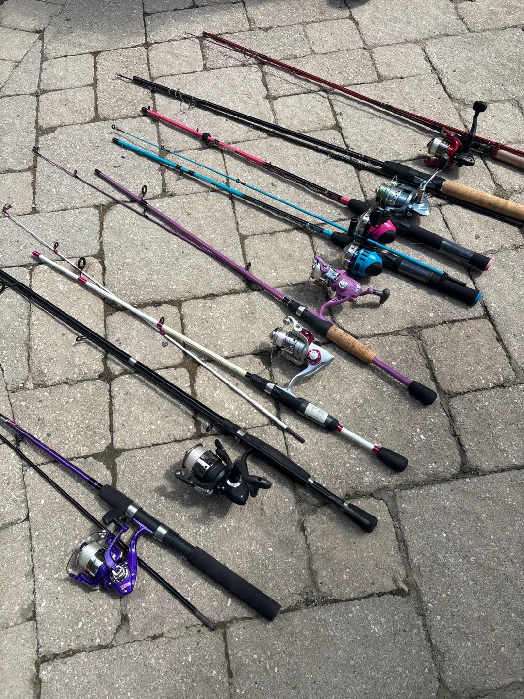 Fishing Rods & Reels - 8 Assorted Colours and sizes image indicator(5)