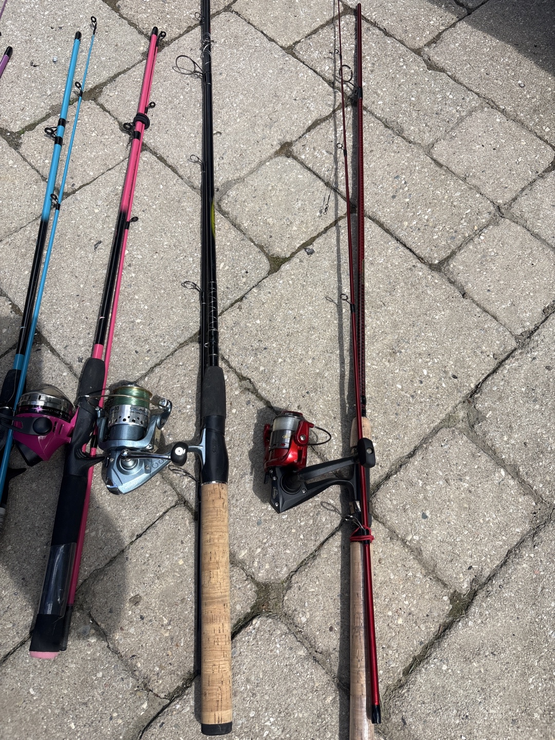 Fishing Rods & Reels - 8 Assorted Colours and sizes