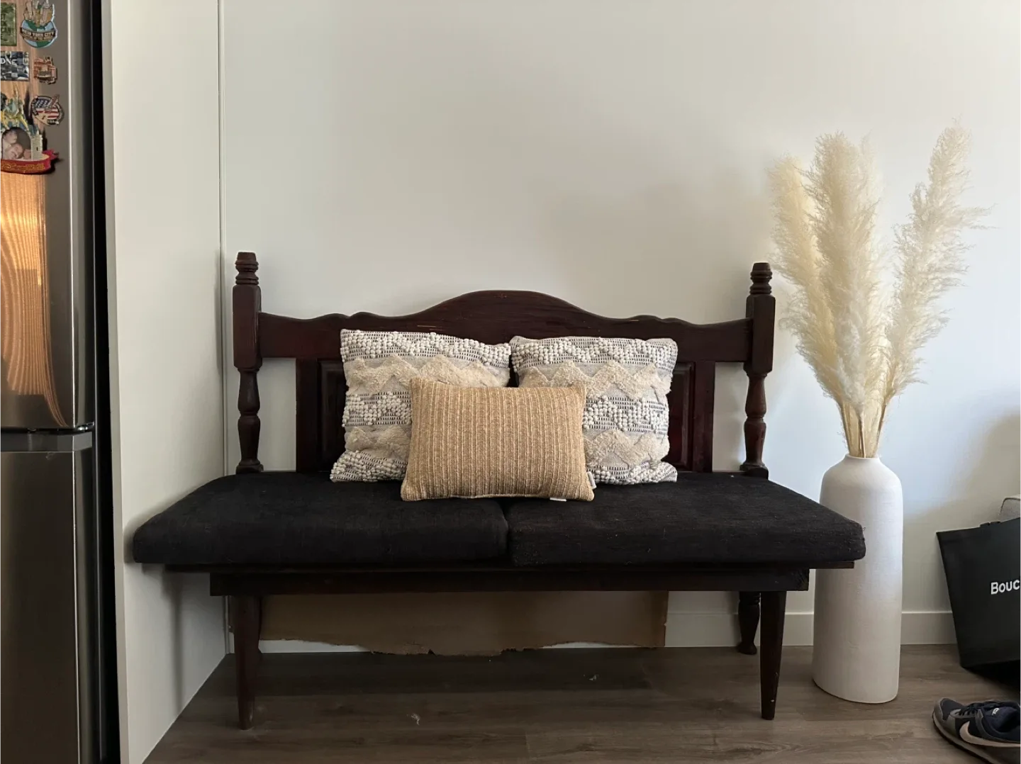 Custom headboard converted into country style bench thumbnail