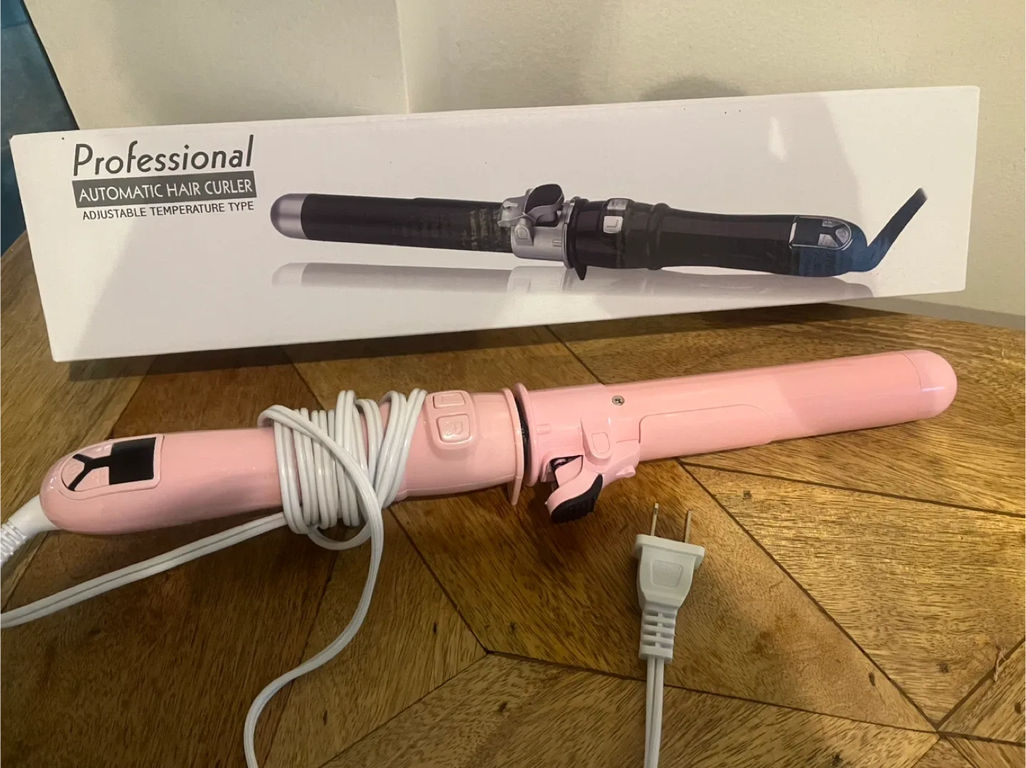 TANSHINE Automatic Rotating Curling Iron, Pink thumbnail