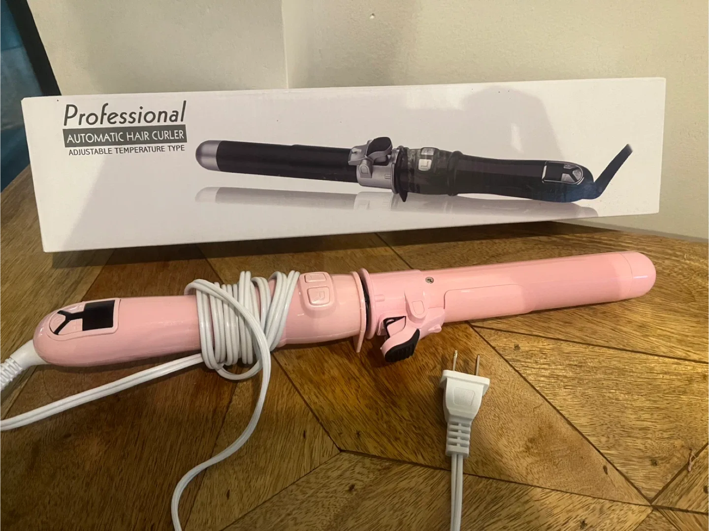 TANSHINE Automatic Rotating Curling Iron, Pink image indicator(2)