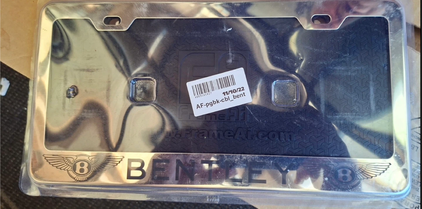 Bentley Chrome License Plate Frame