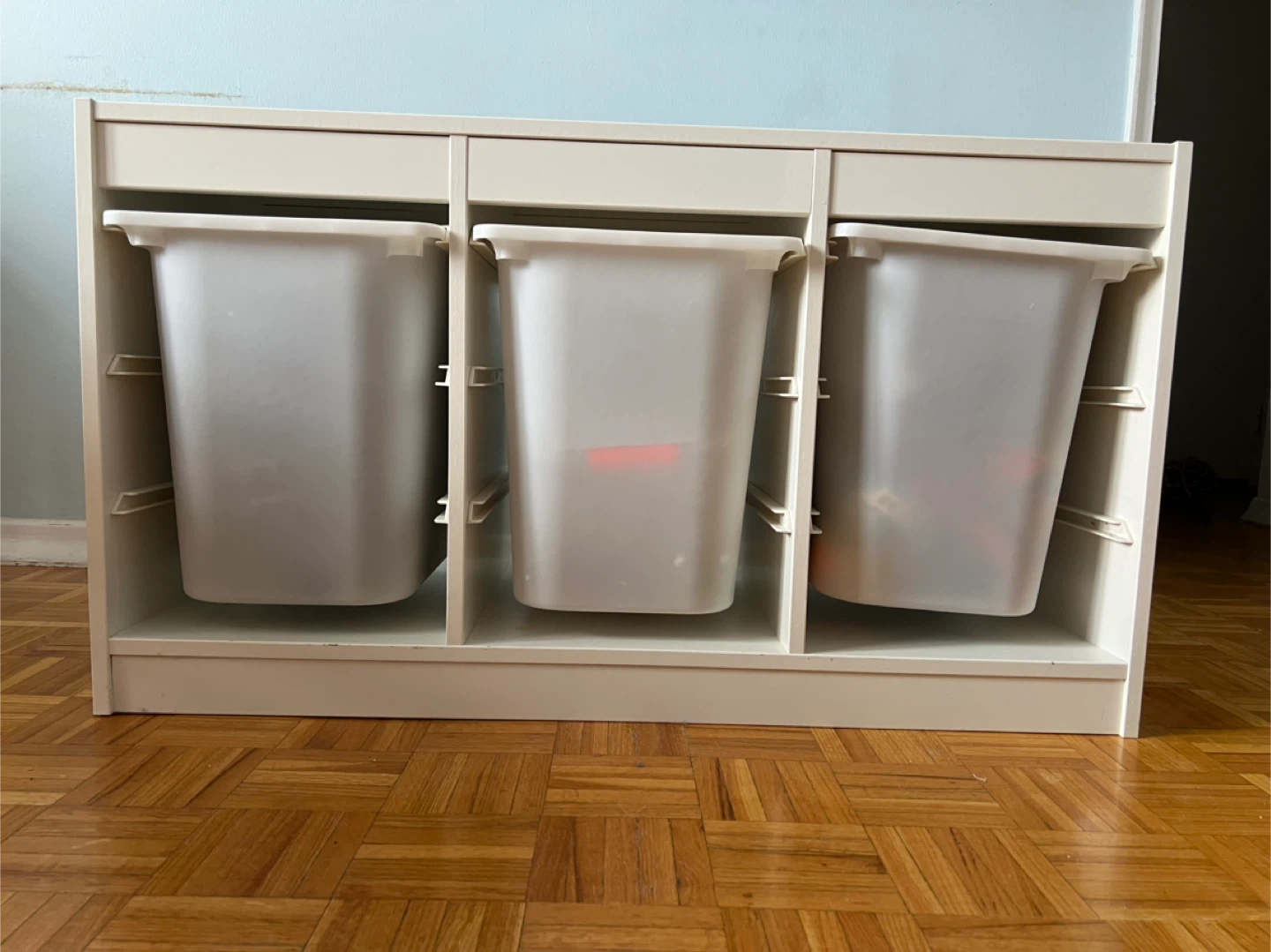 IKEA Trofast Storage Unit with Bins and Lid