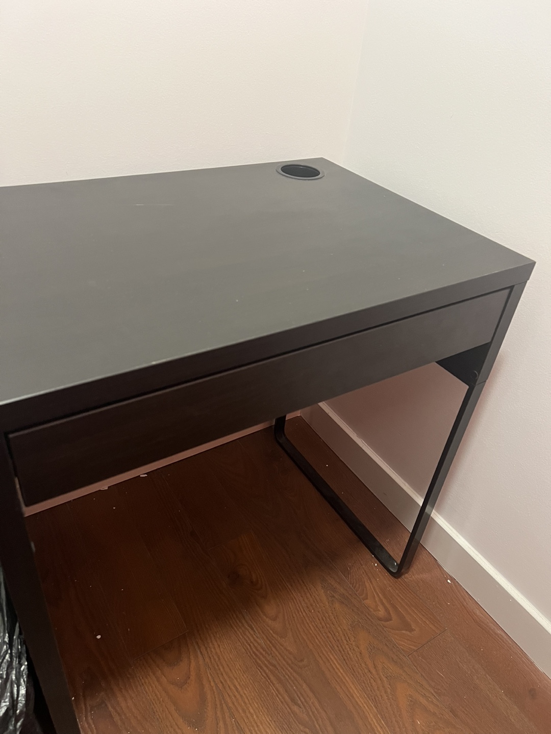 IKEA Mickie Black Desk with Drawer - photo 3