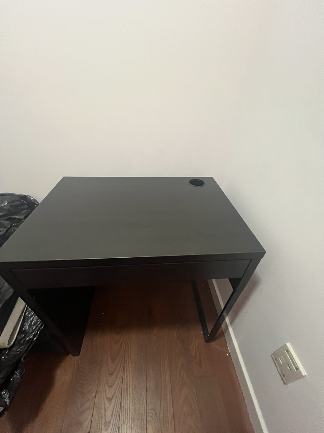 IKEA Mickie Black Desk with Drawer