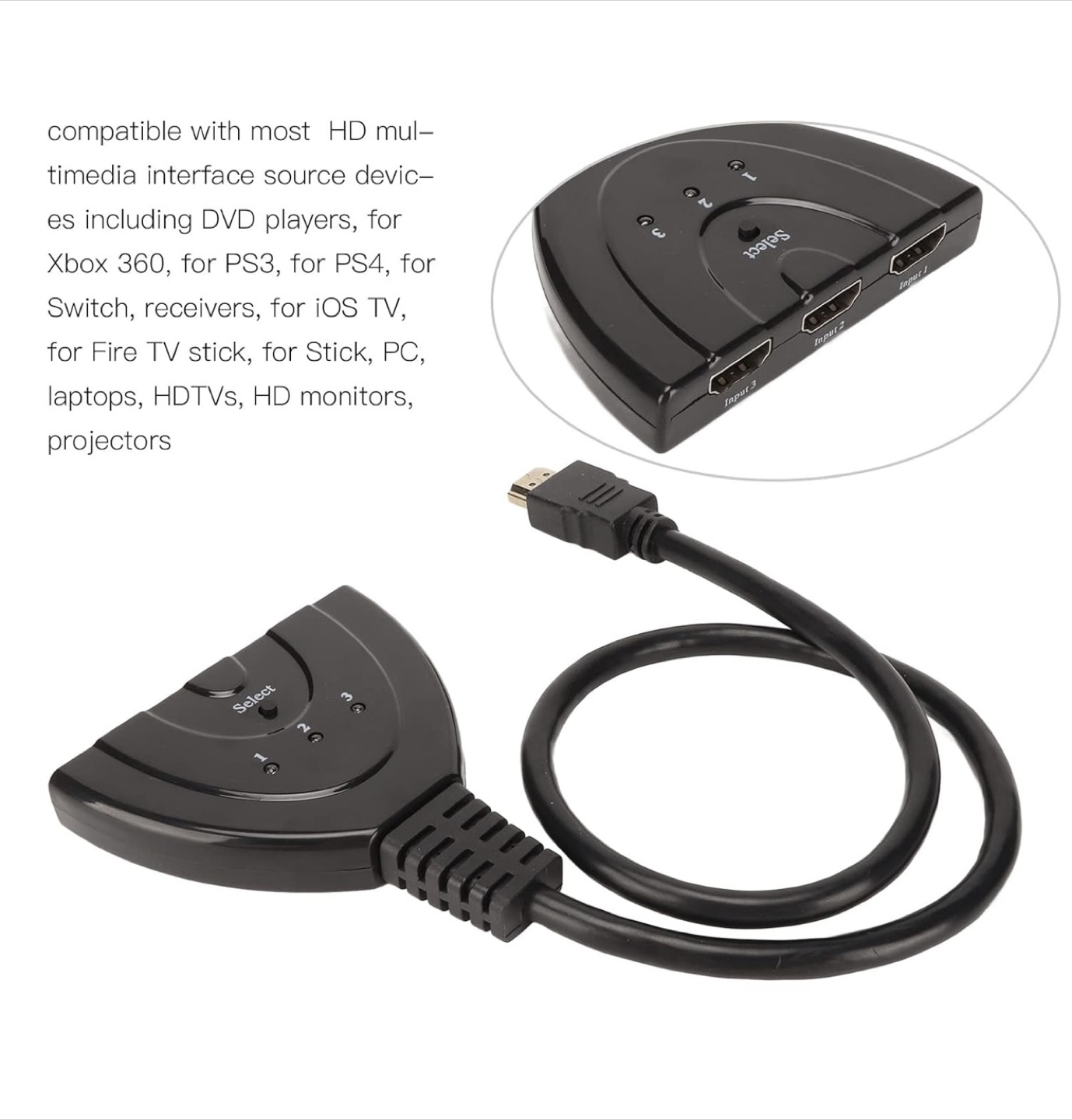 HDMI Switch 3 in 1 Out, brand new - photo 4