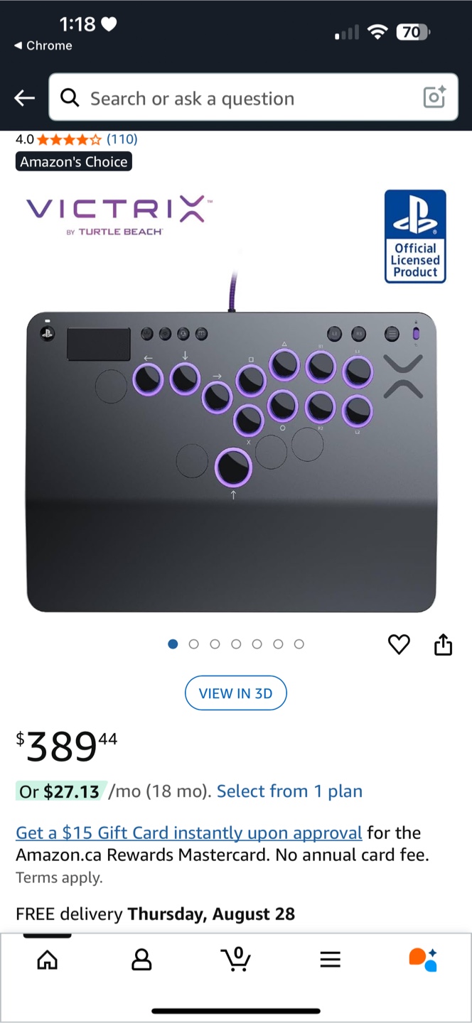 Victrix Pro FS Arcade Fight Stick - PlayStation