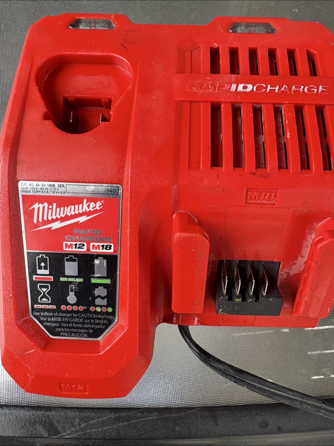 Milwaukee M12/M18 Rapid Battery Charger