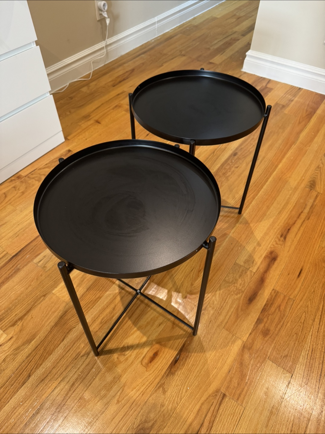 Black Metal IKEA Side Tables (Set of 2) - photo 3