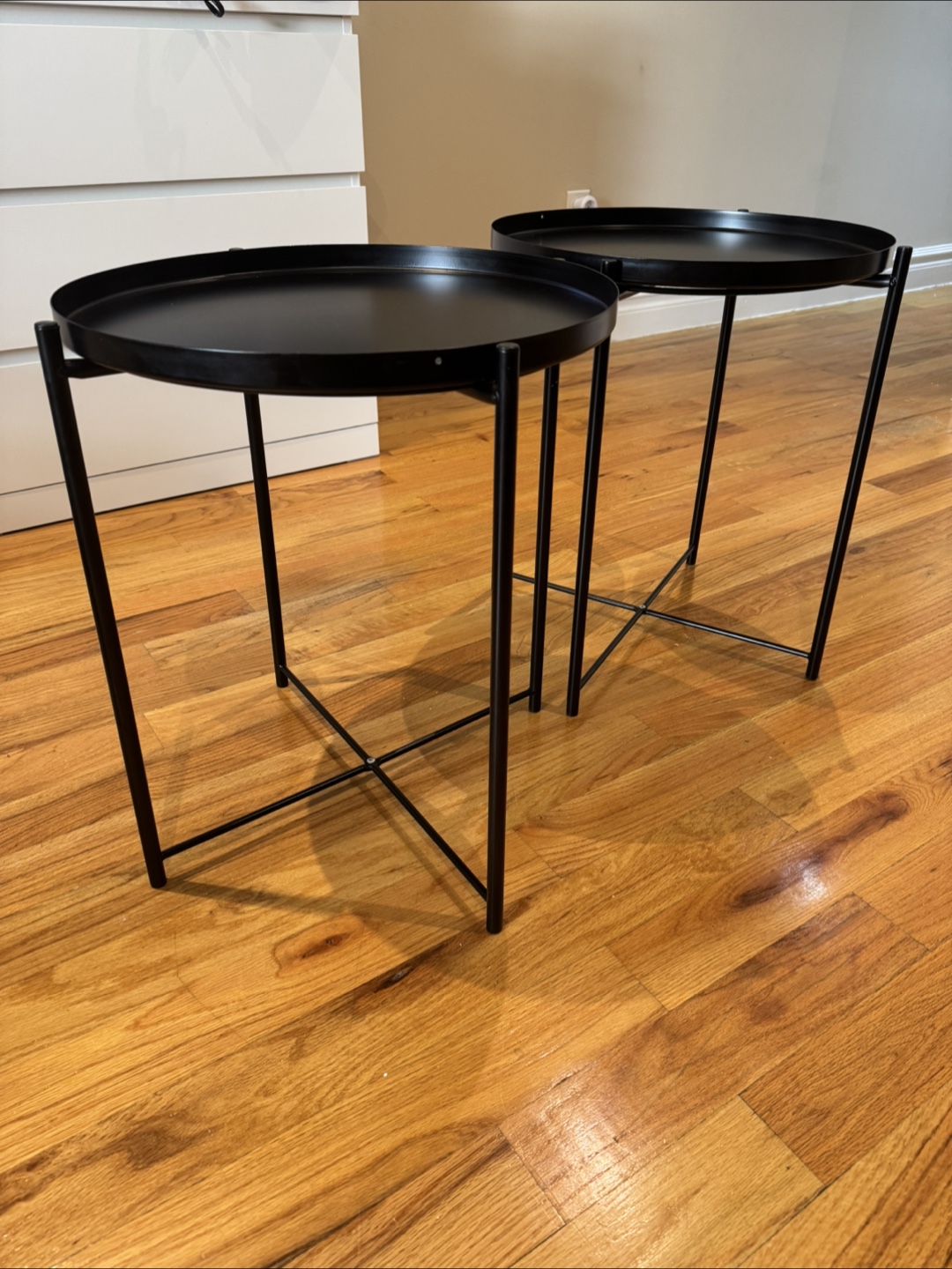 Black Metal IKEA Side Tables (Set of 2) - photo 5