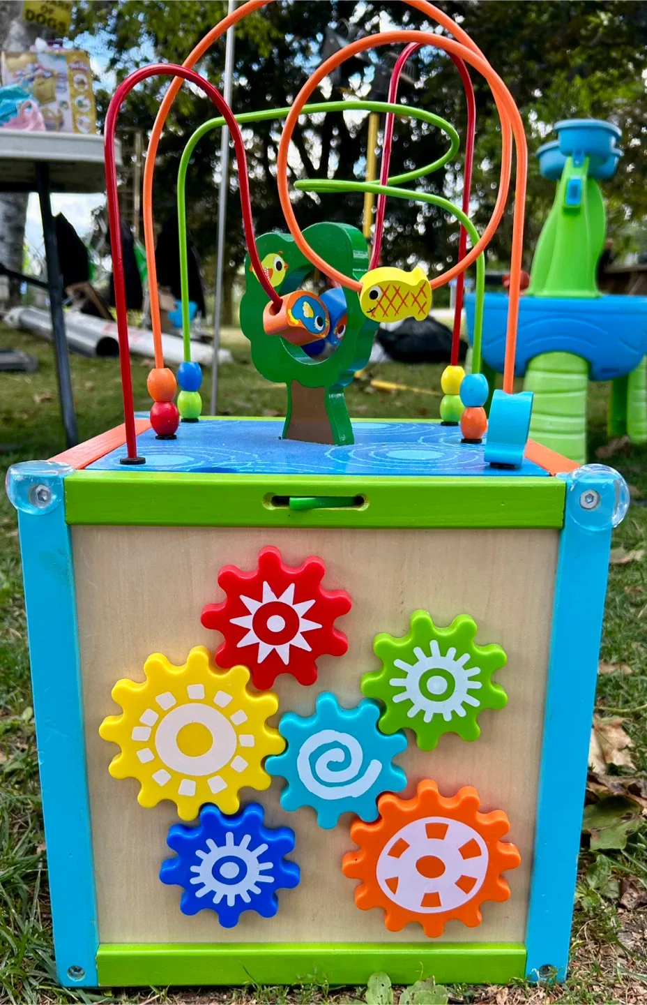 Wooden Activity Cube with Bead Maze thumbnail