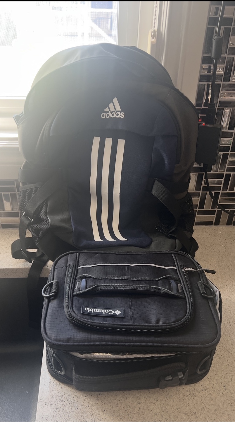 Adidas Backpack & Columbia Lunch Bag