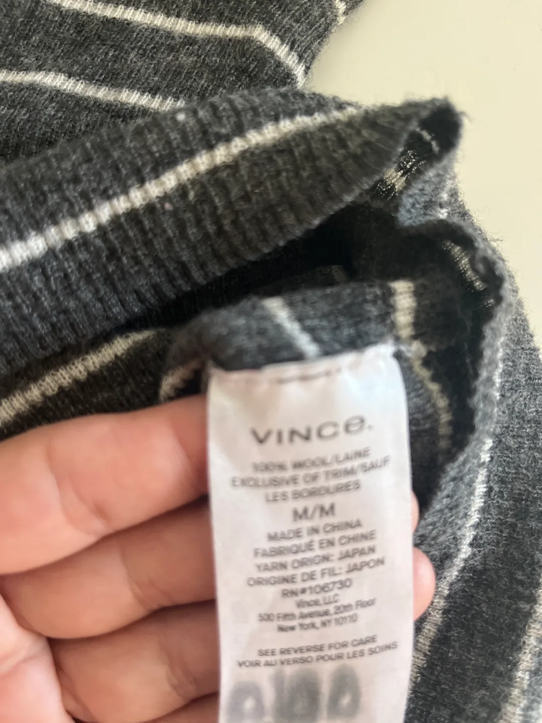 Vince Wool Striped Sweater - Size M image indicator(3)