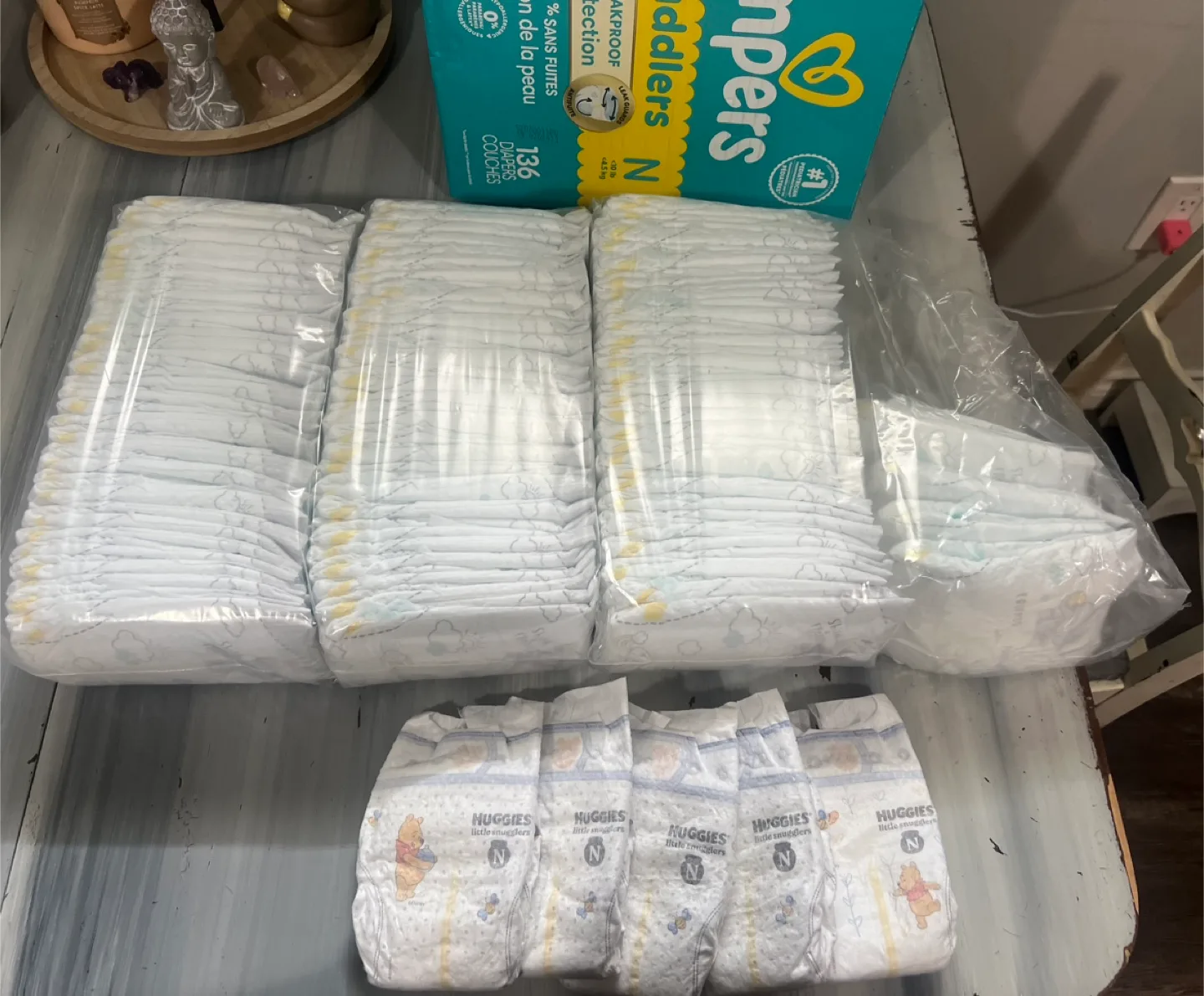 New Pampers Toddlers Size N Diapers (136 count)