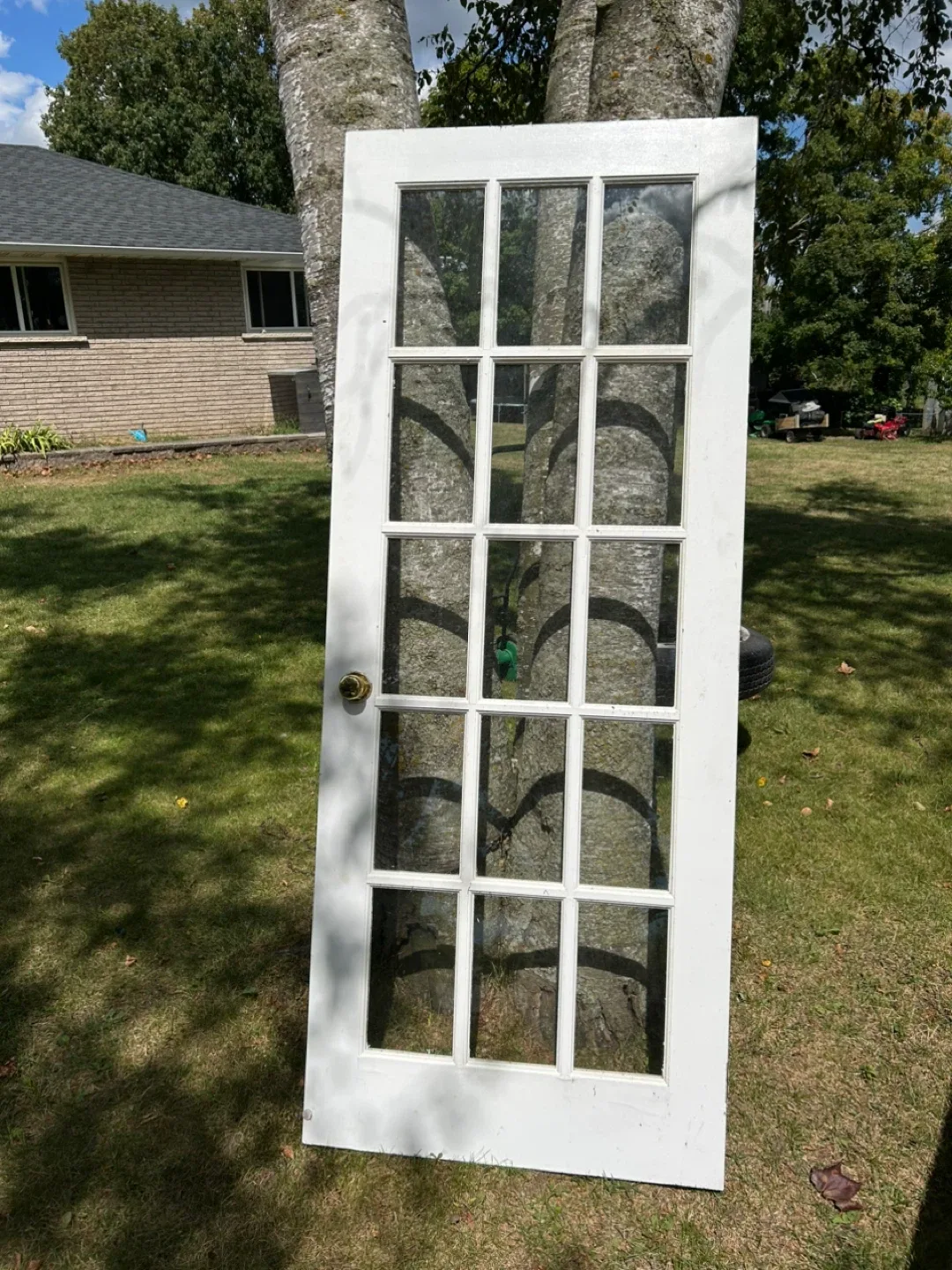 White 12-Pane Window Door thumbnail