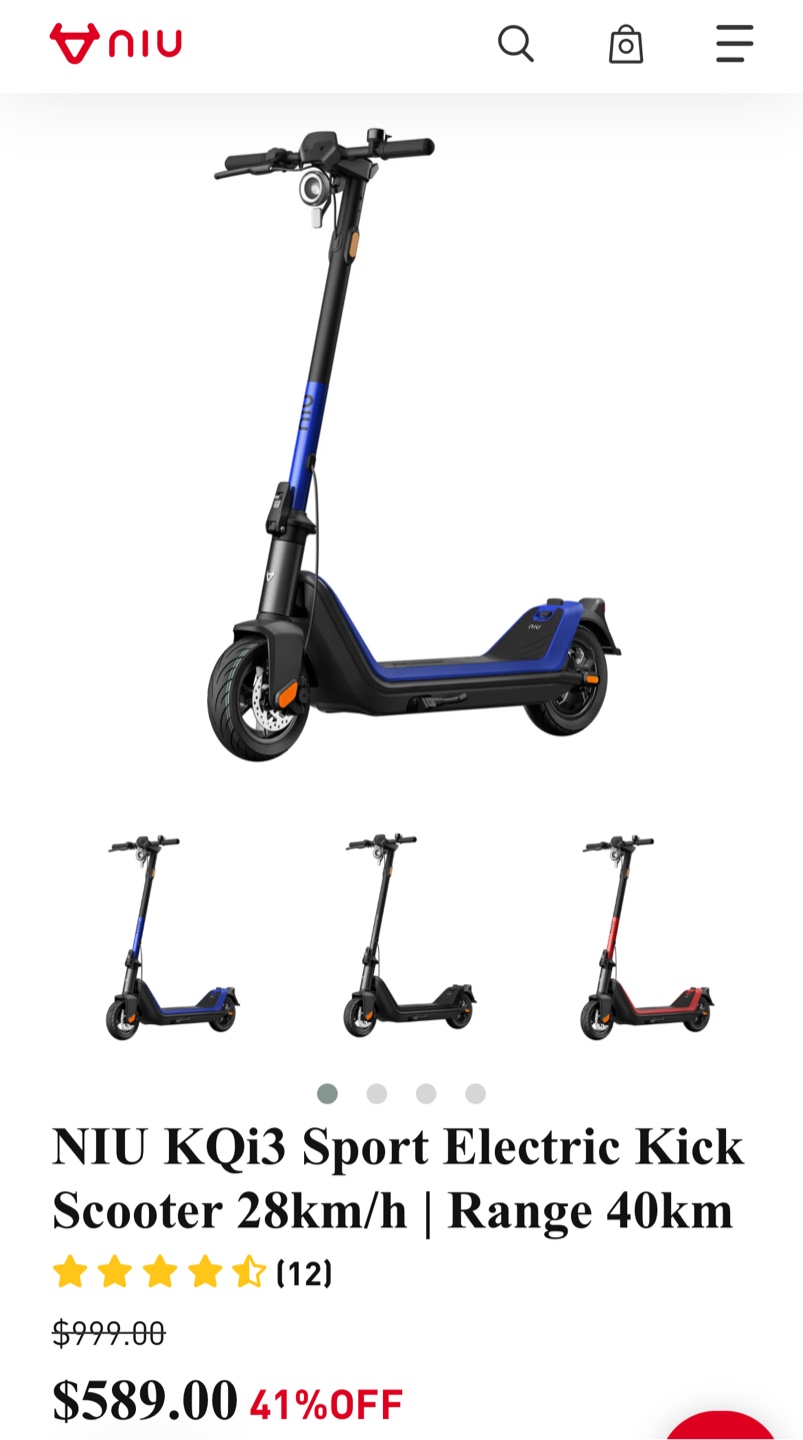 NIU KQi3 Sport Electric Kick Scooter - photo 3