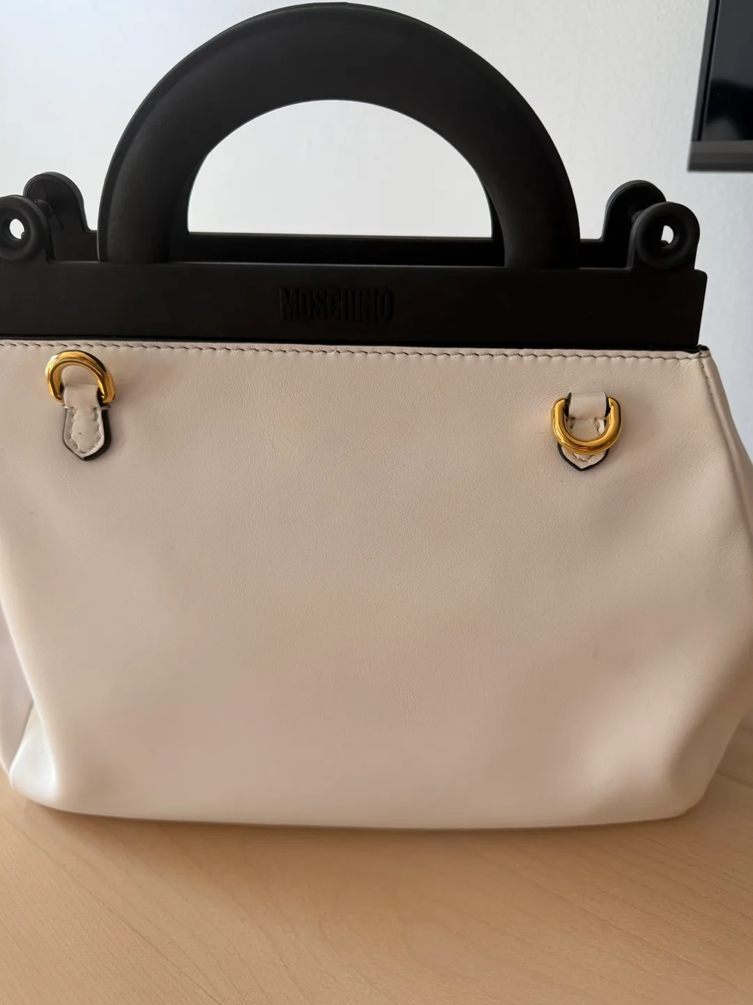 Moschino White & Black Top Handle Bag image indicator(3)