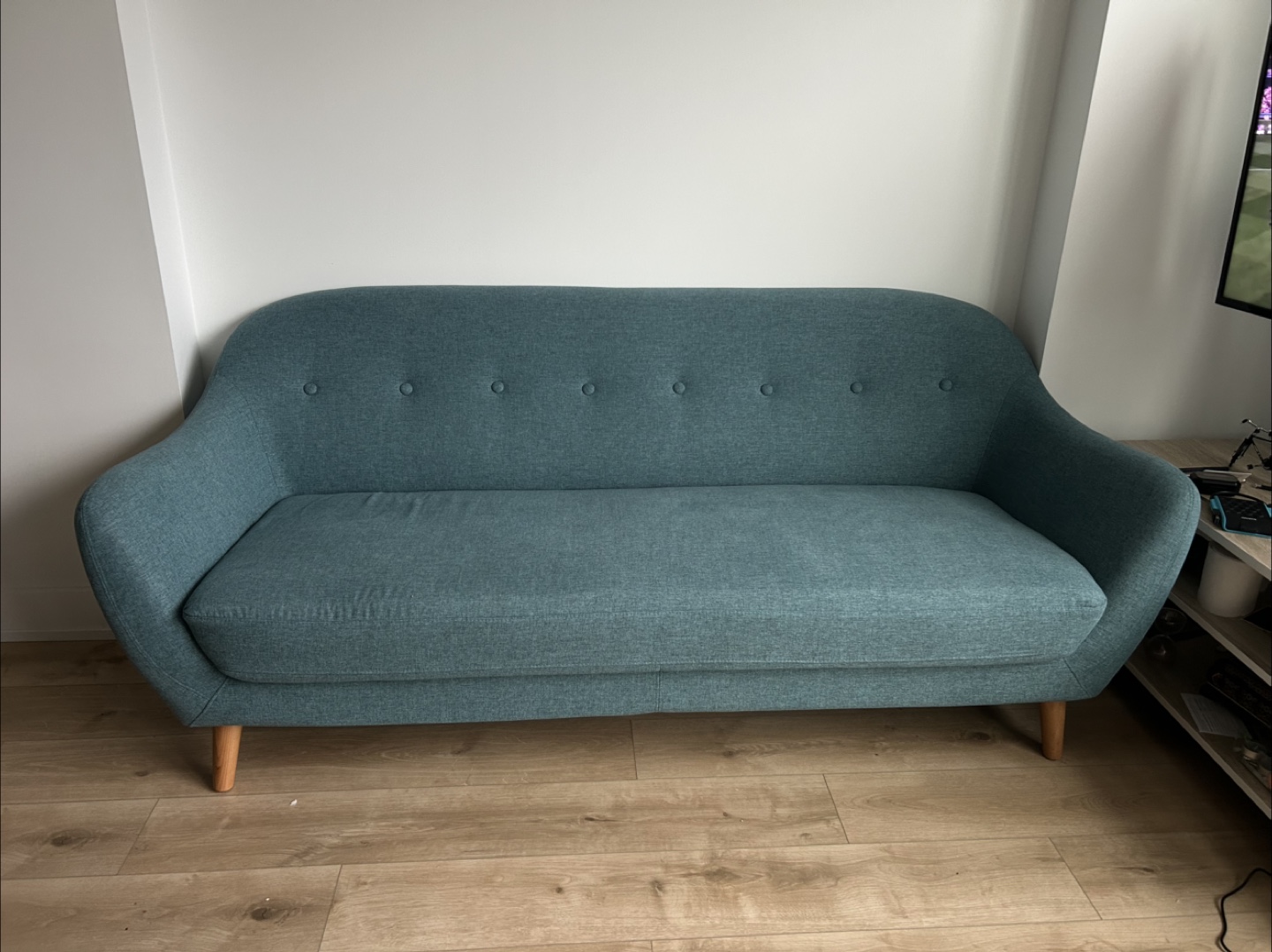 Teal Loveseat Sofa - photo 2