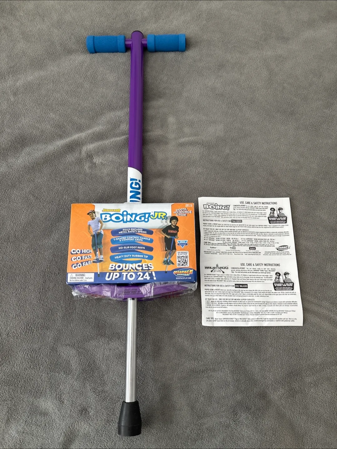 Jumpardo Boing! Jr. Pogo Jumper - Bounces up to 24" thumbnail
