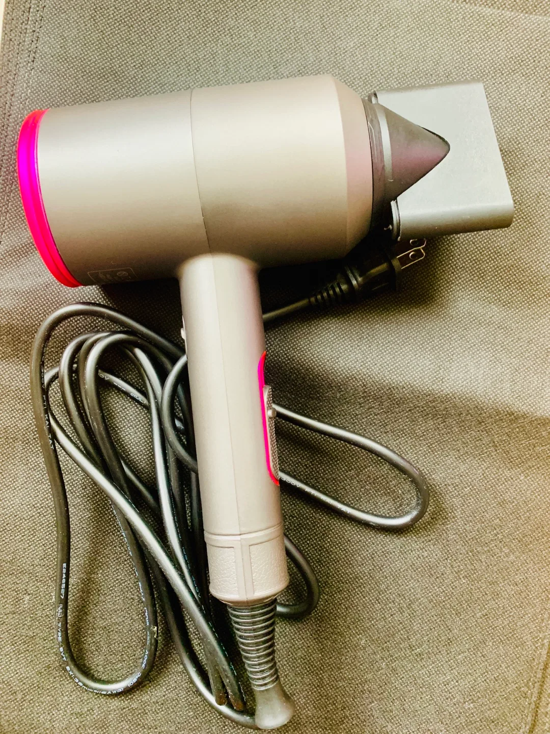 MOVING SALE!! Hair Dryer - Grey/Pink thumbnail