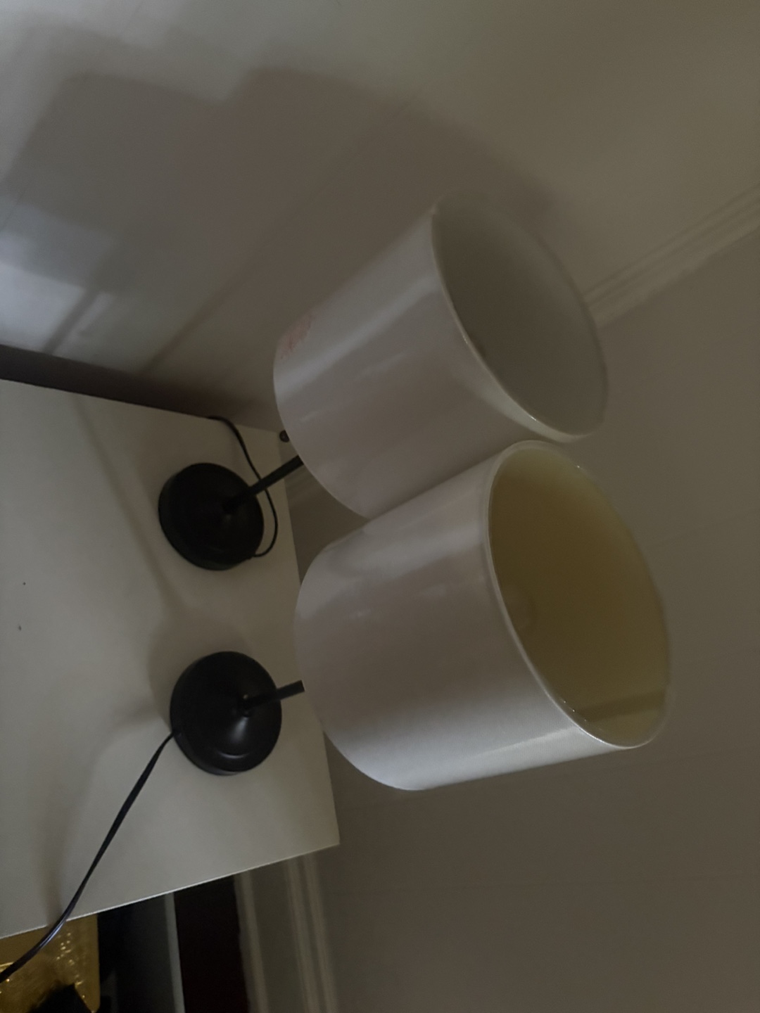 Modern White Double Head Lamp