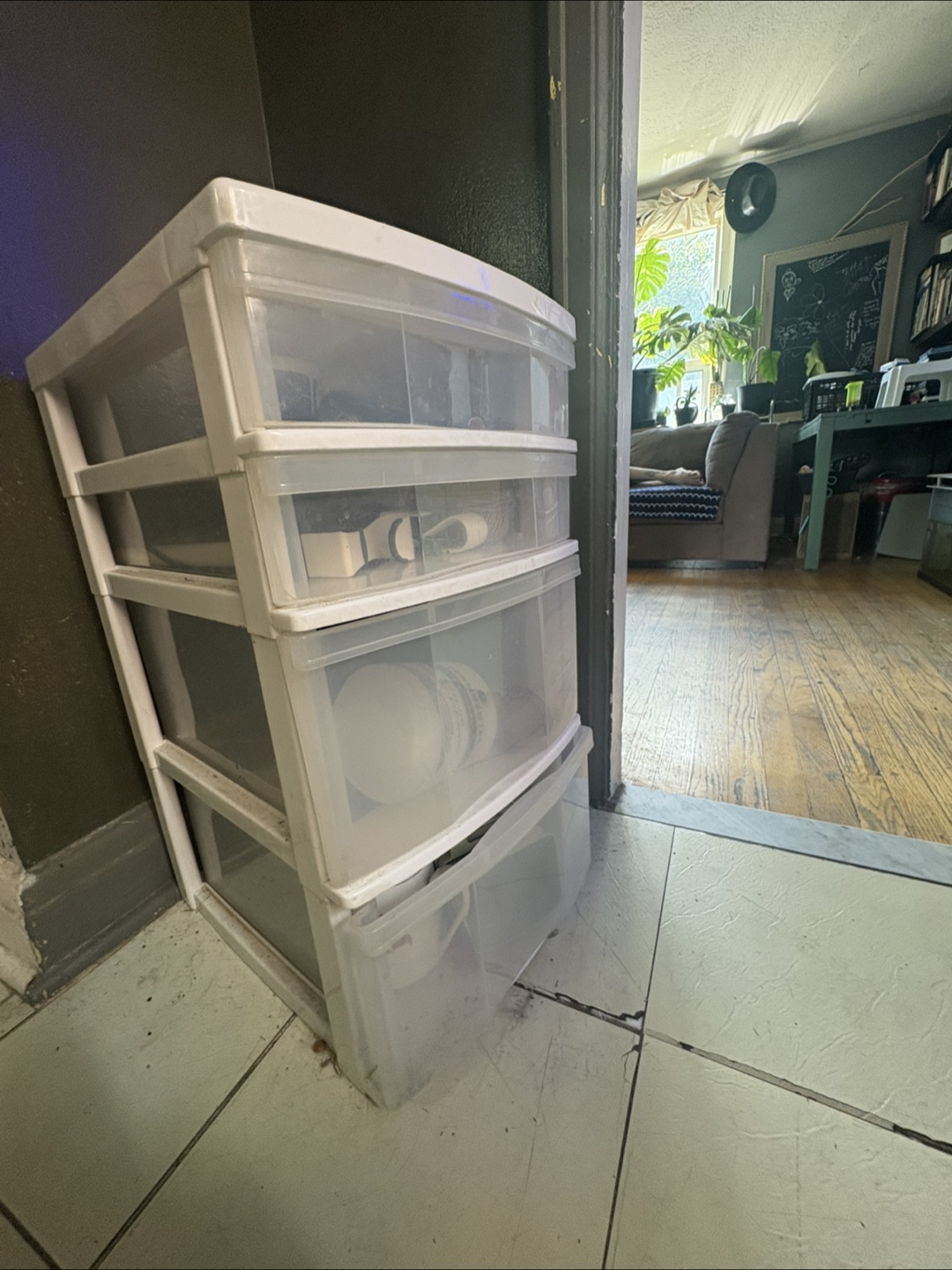 Sterilite 4-Drawer White Storage Tower