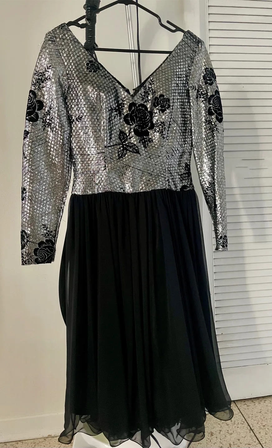 Silver & Black Party Dress thumbnail