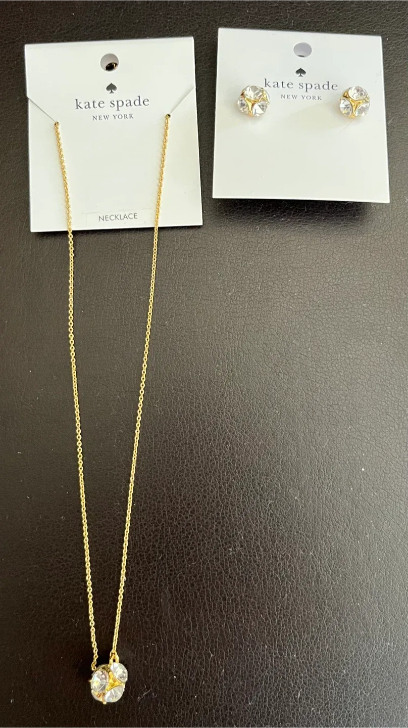 Kate Spade Lady Marmalade Pendant Necklace & Earrings Set - New image indicator(2)