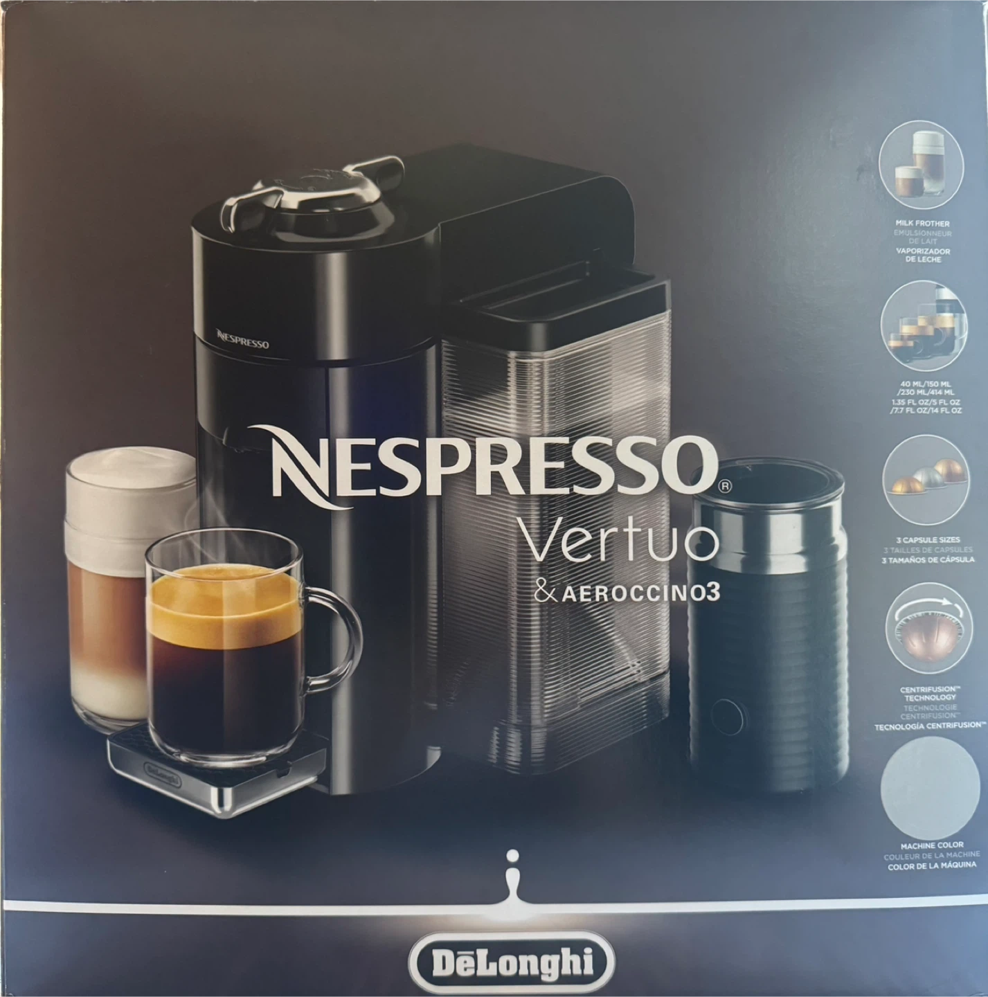 Nespresso Vertuo & Aeroccino3 Coffee Machine