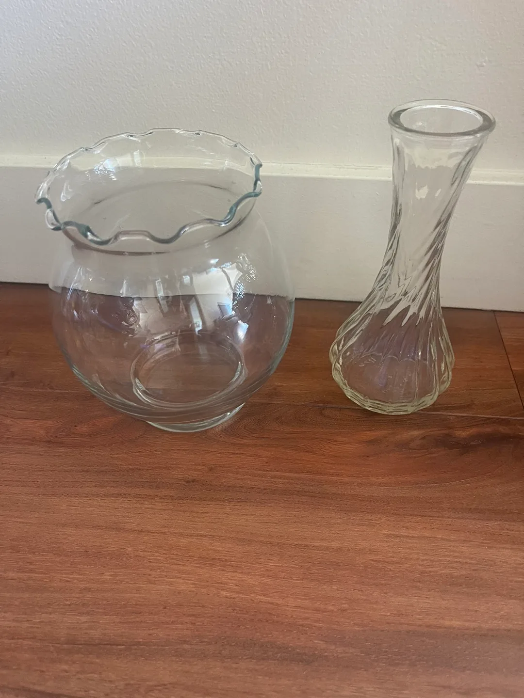 Glass Vases 6” H