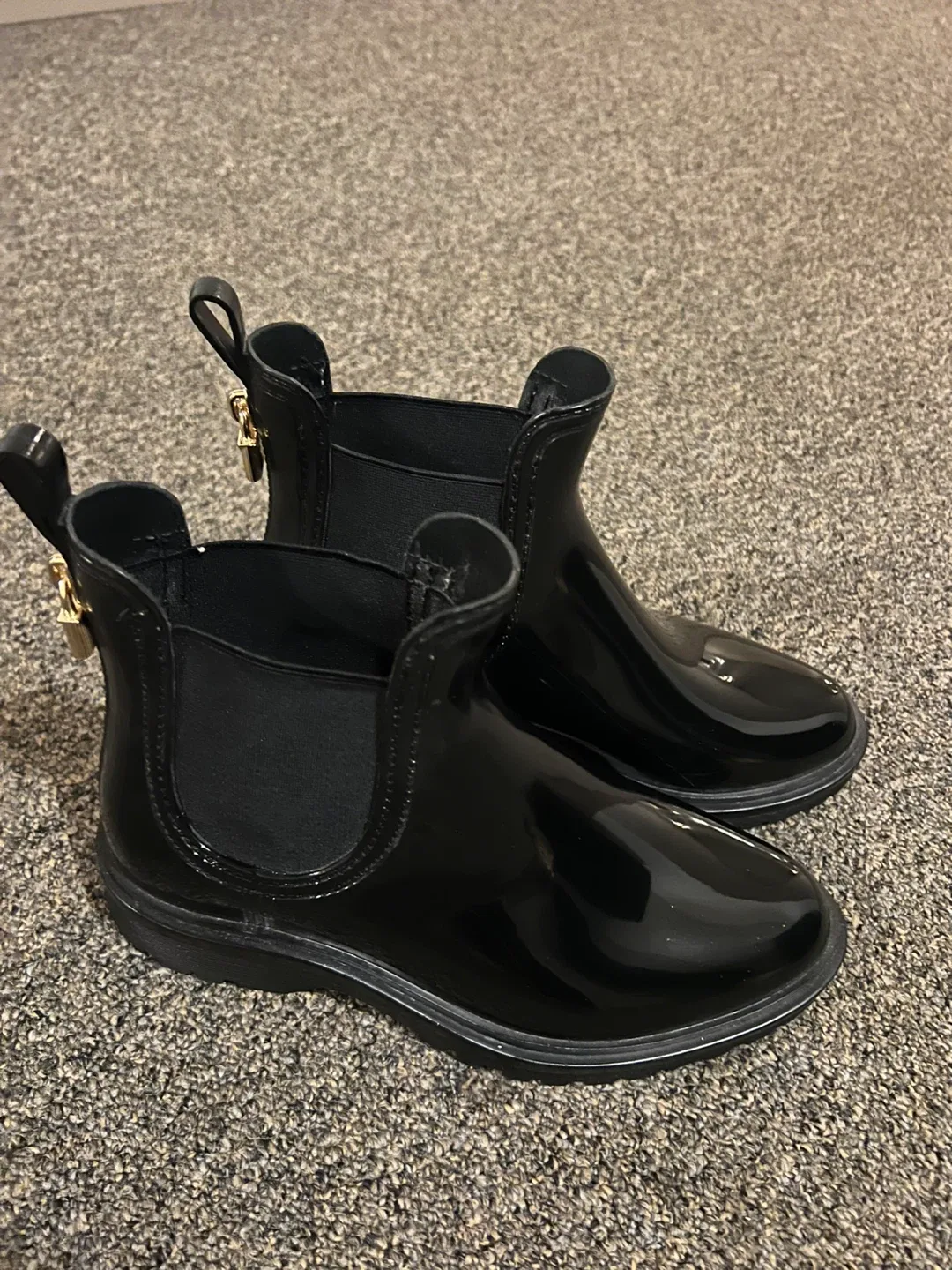 Michael Kors Black Rain Boots, Size 6 thumbnail