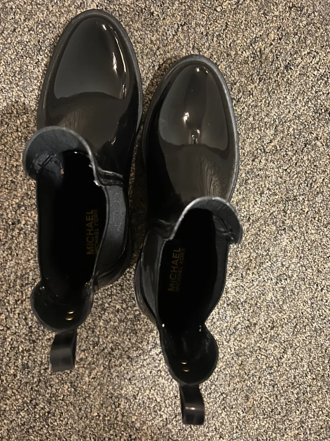 Michael Kors Black Rain Boots, Size 6 image indicator(3)